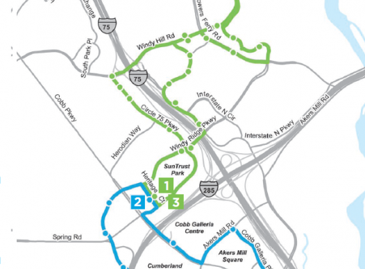 Picture of Circulator Blue and Green map