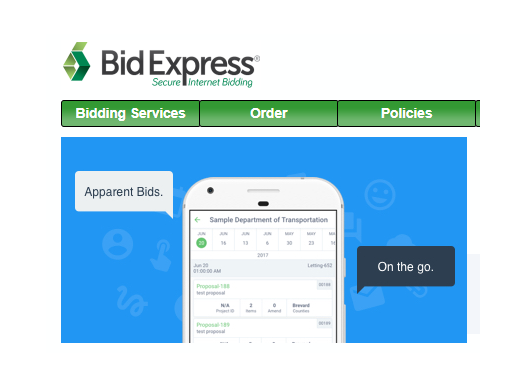 BidExpress screen shot