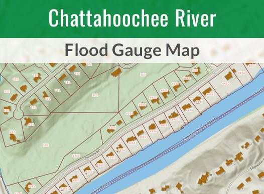 Chattahoochee River Flood Gauge Map
