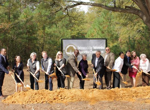The city of Power Springs broke ground Tuesday on a new 22-acre sports complex.