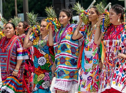 A photo of dancers at the International Festival.