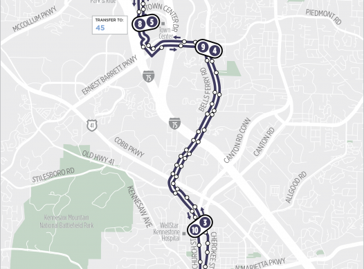 Cct Bus Schedule Route 40 Cobblinc Route: Route 40 | Cobb County Georgia