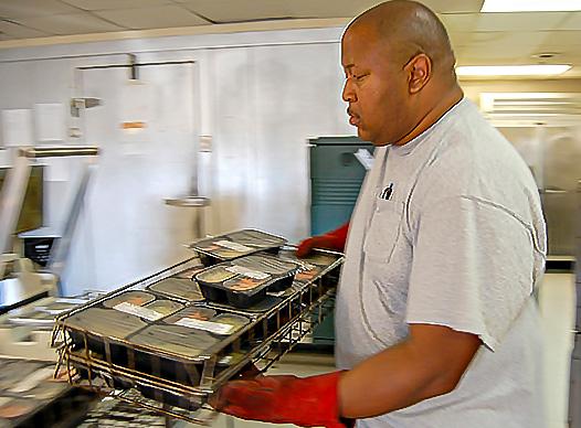 Man preparing meal
