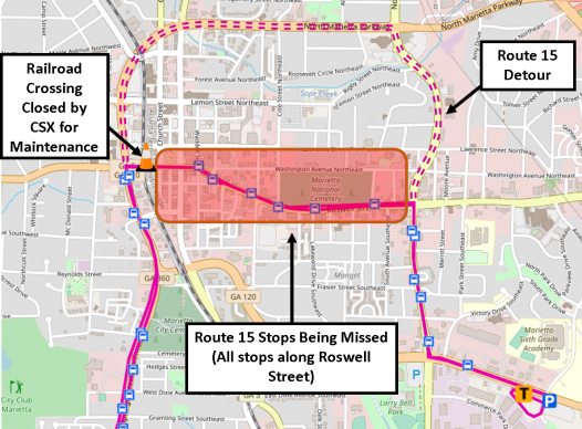 Picture of detour route