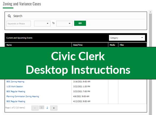 Zoning Cases Civic Clerk Desktop Instructions