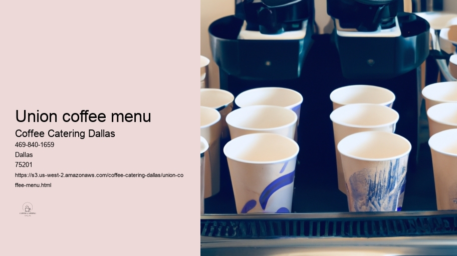 union coffee menu