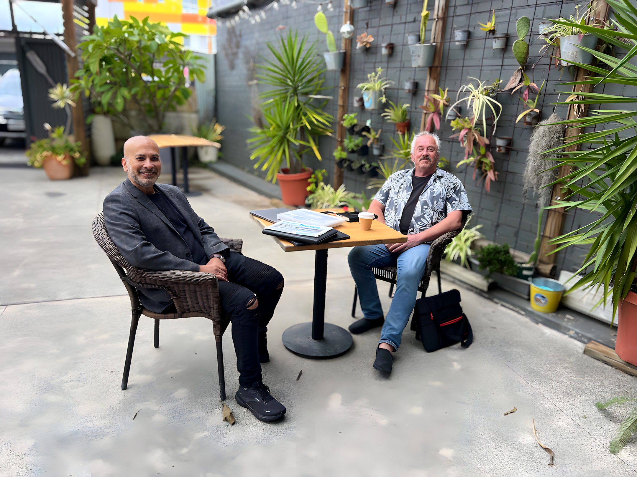 Preparing to meet with politician