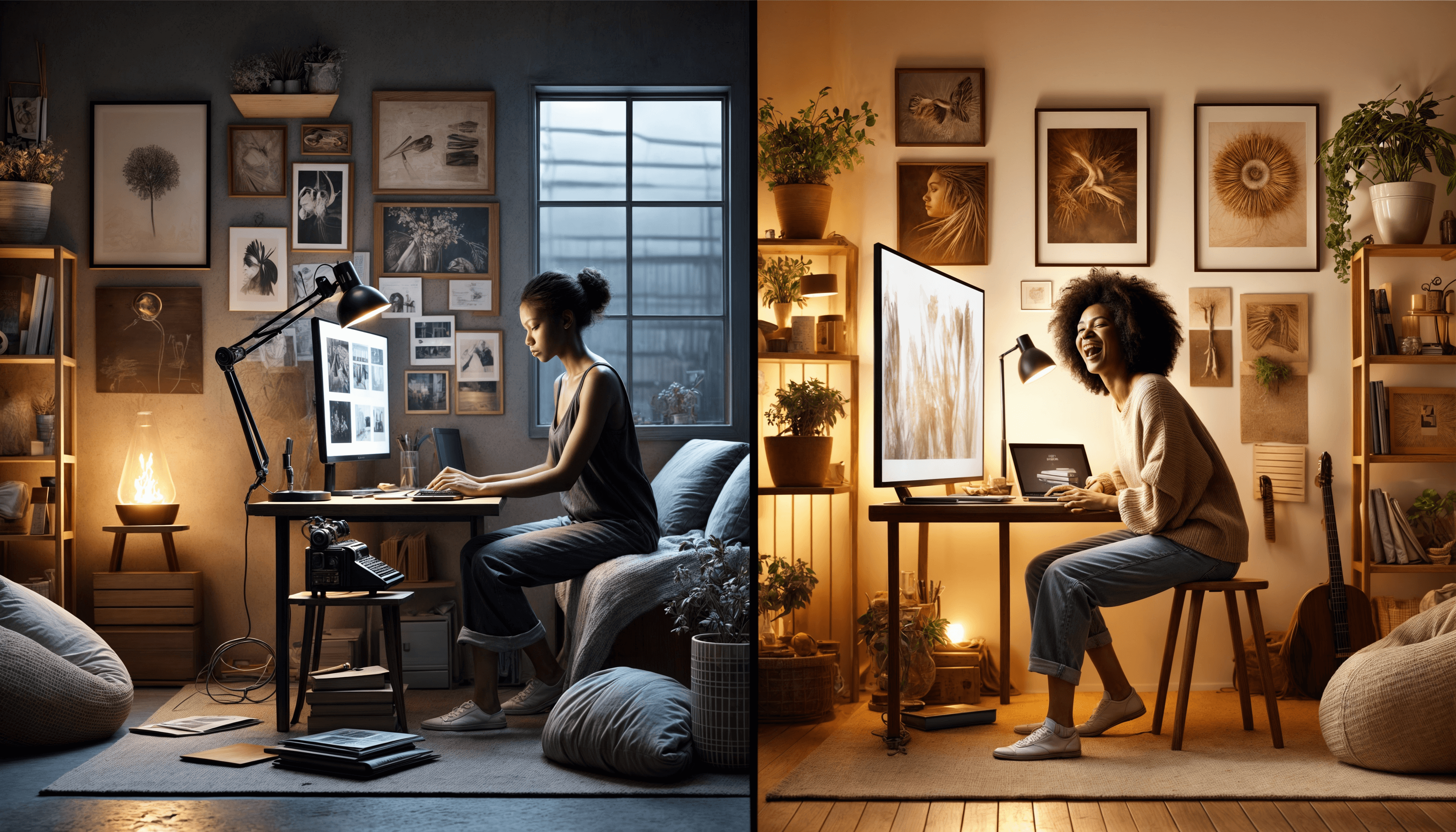 Créatrice qui prend tout au sérieux vs créatrice qui reste légère