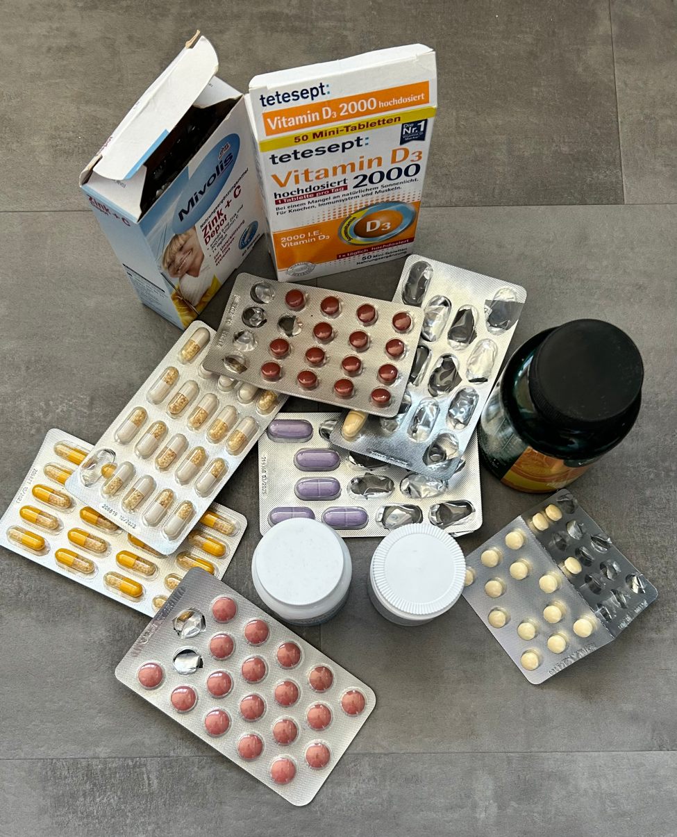 Our food supplements before we found the solution