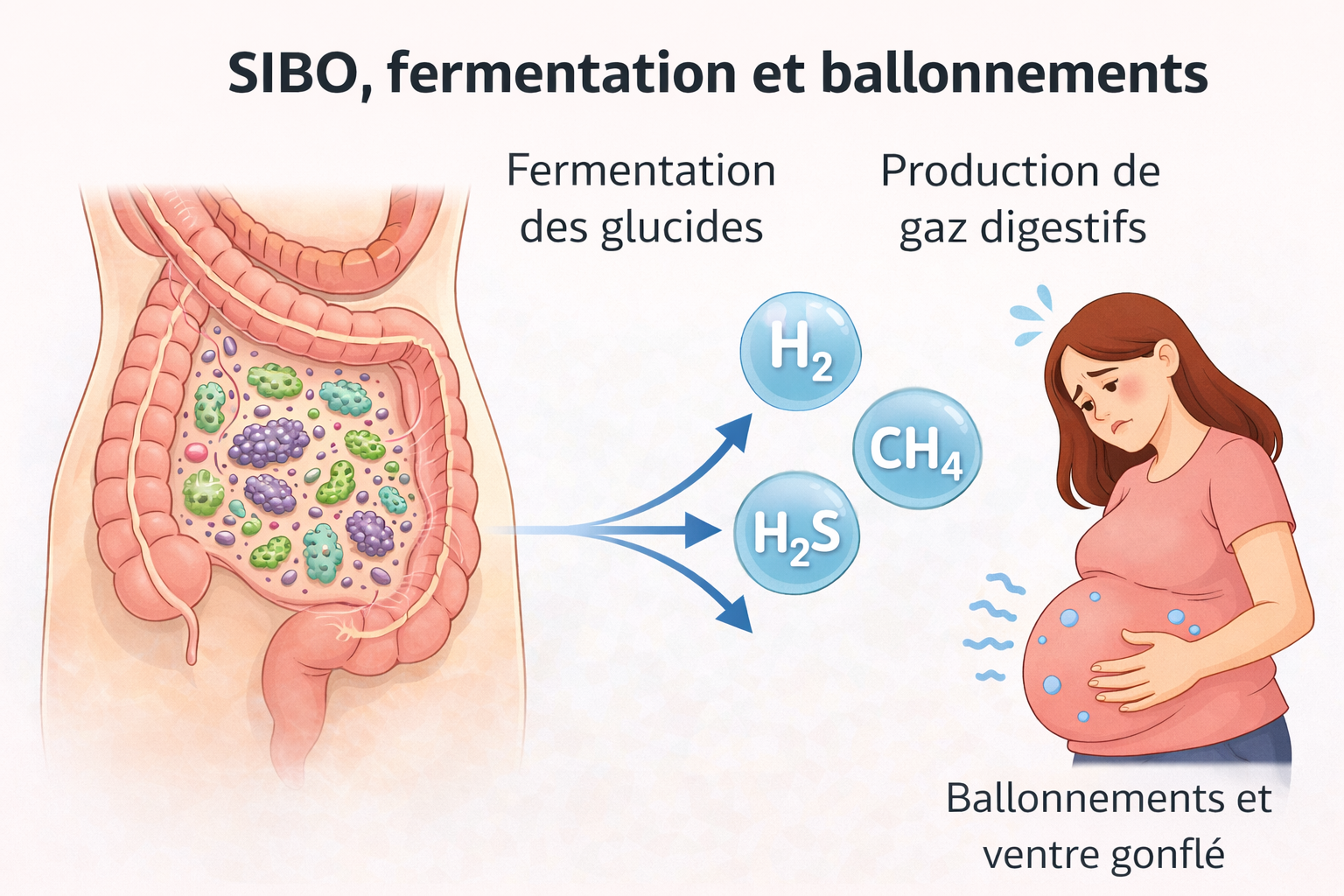 ballonnements après repas SIBO