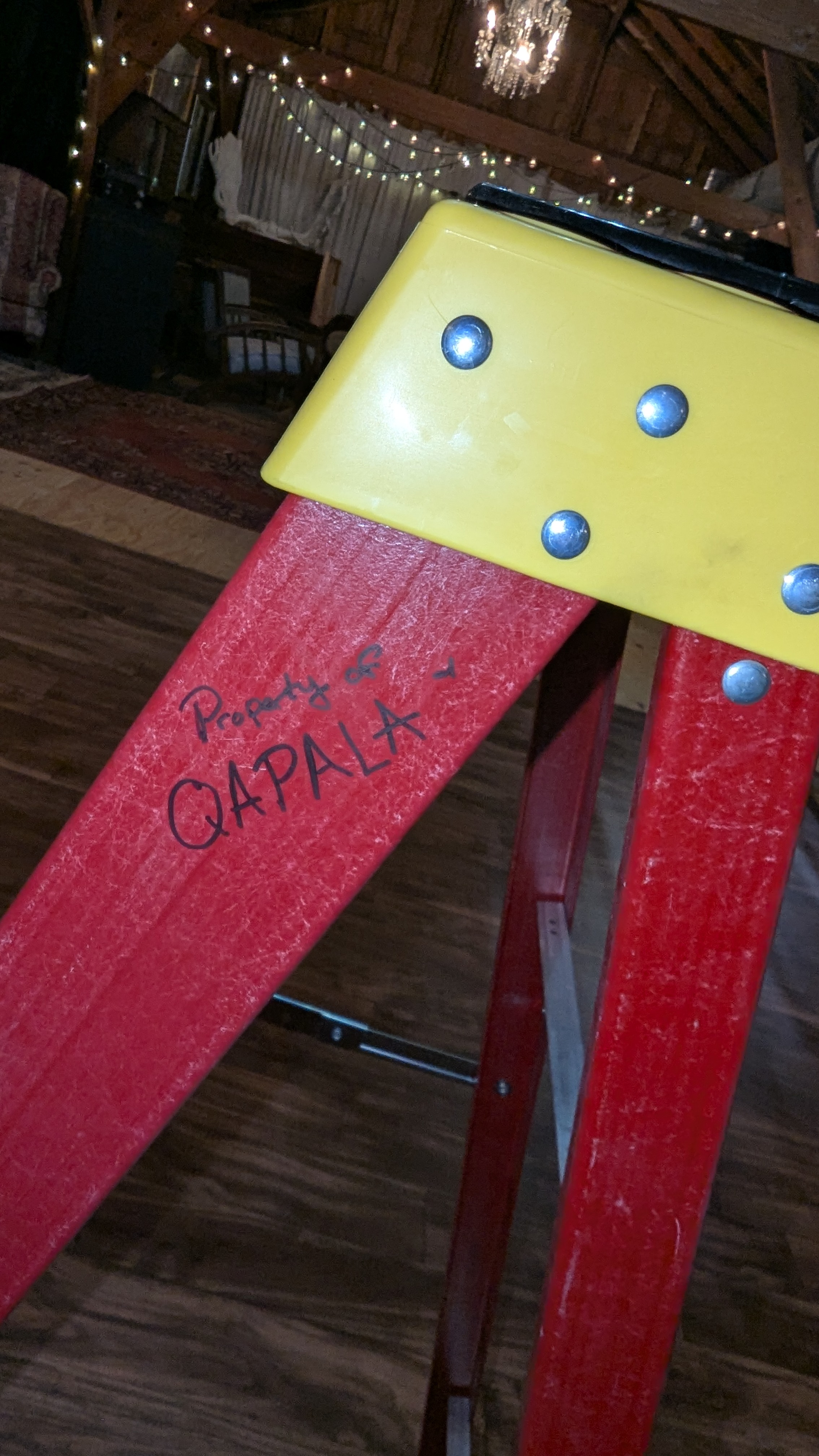 Here is our 1st ladder for the new studio, and we are already putting our name on it! 