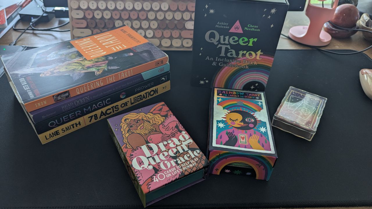 Queer Tarot books and decks for June