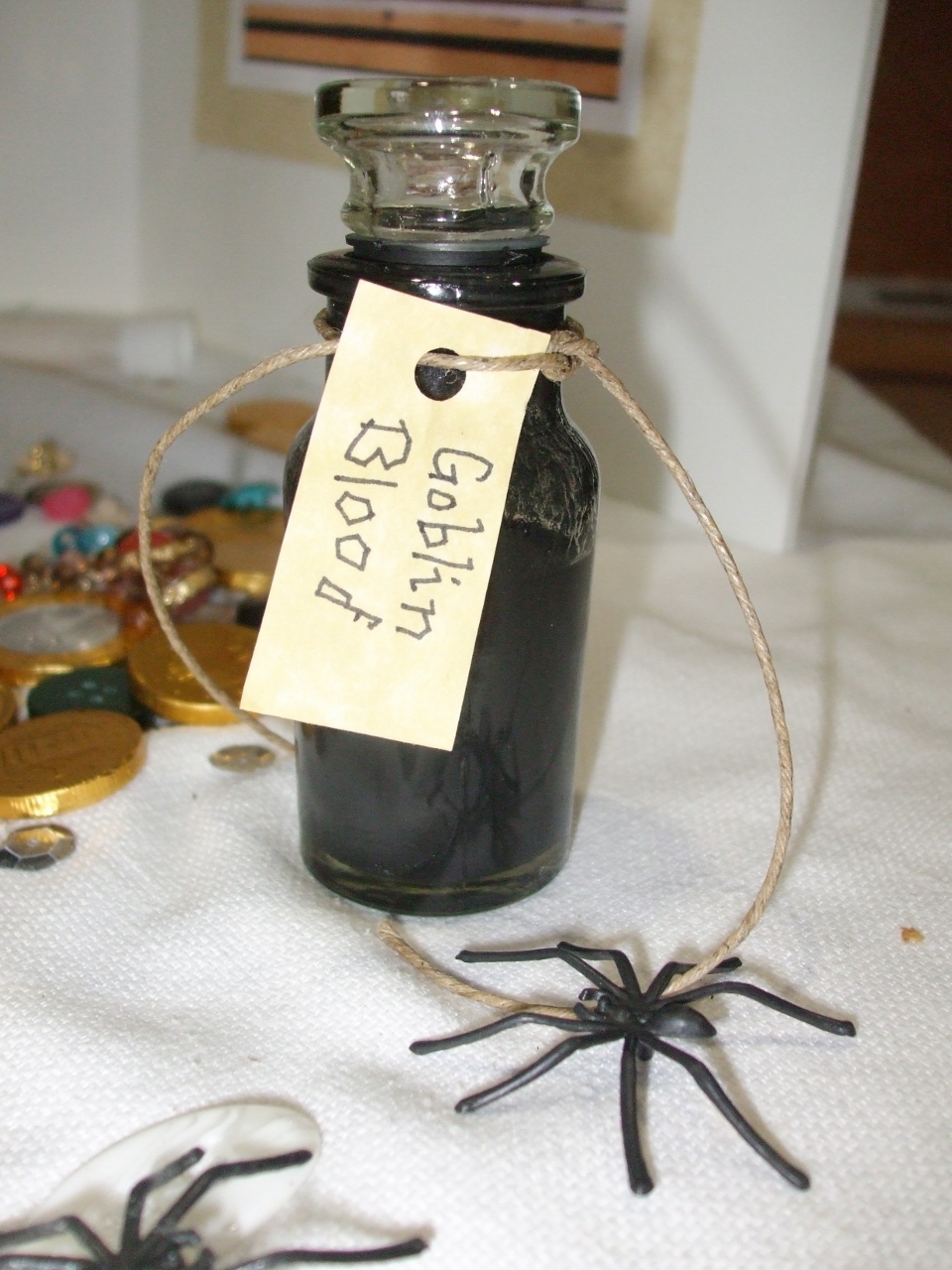 Goblin blood and spiders from THE HOBBIT by JRR Tolkien - story prop idea from LitWits Workshops