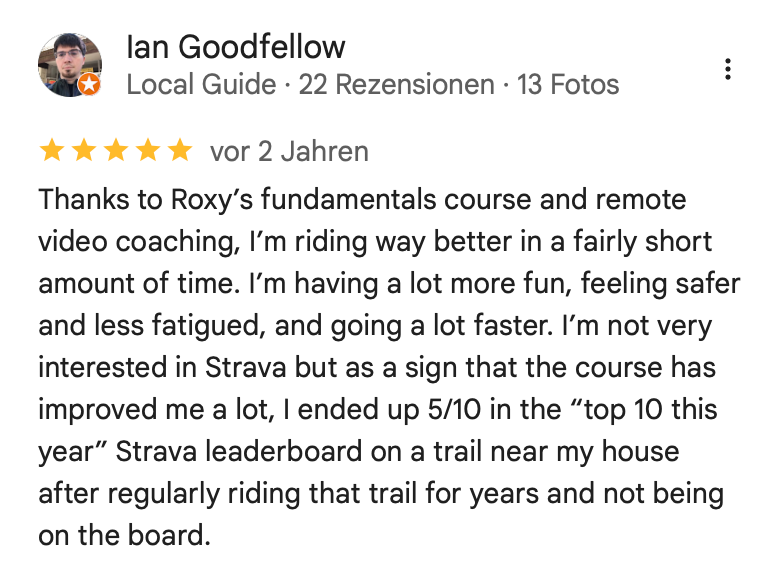 Testimonial Ian riding way better and now on Strava leaderboard
