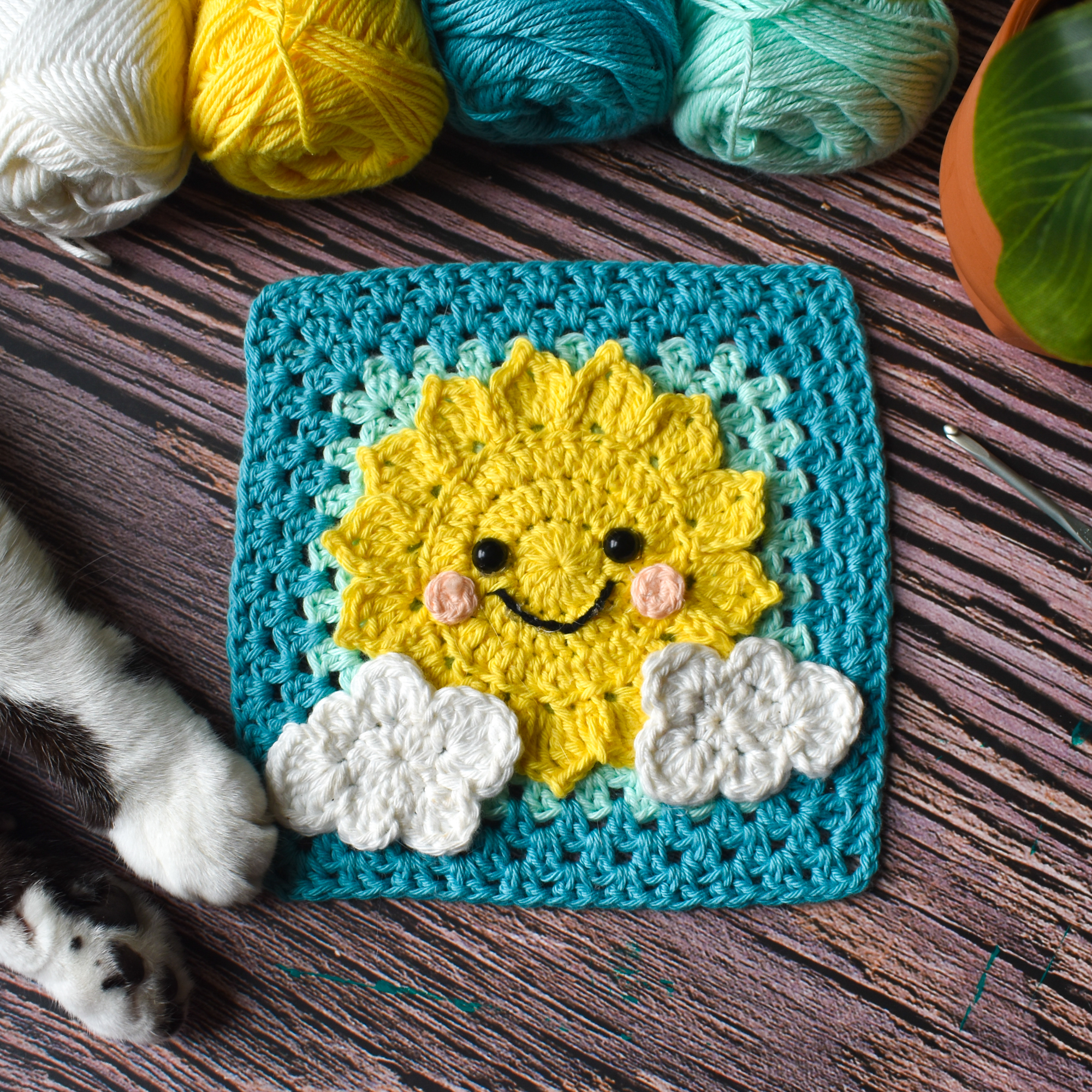 sunshine-y days granny square