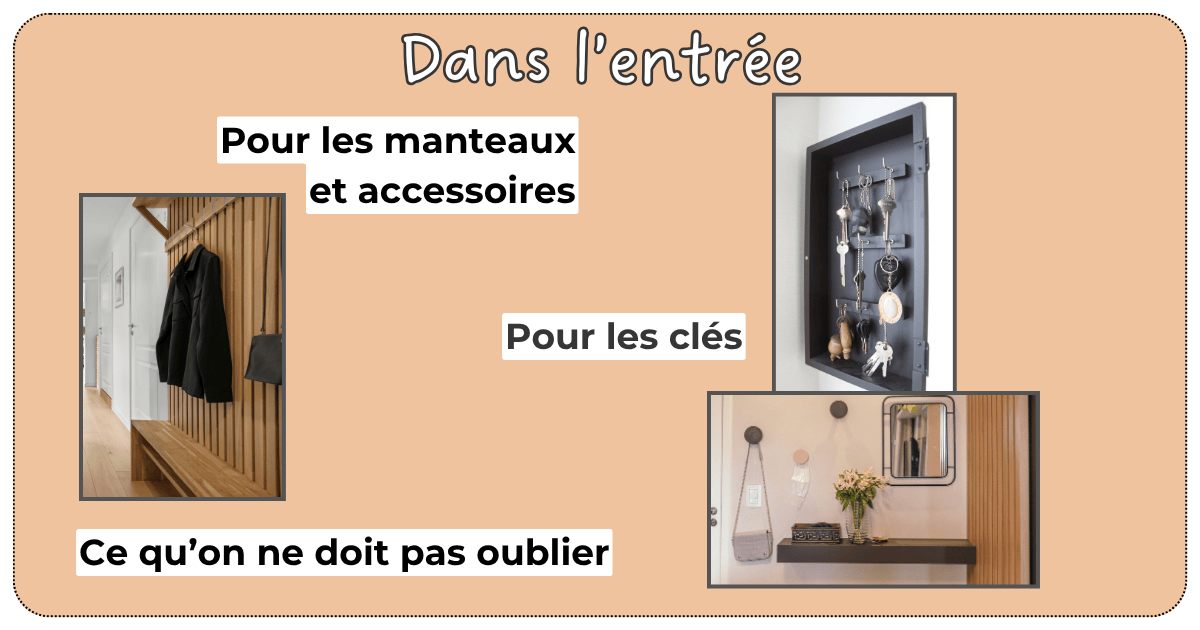 Accessoires pour matin facile dans l'entrée