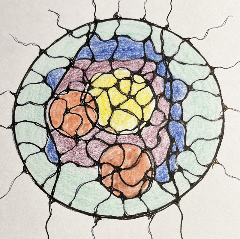 Neurographica drawing Neuro Atom