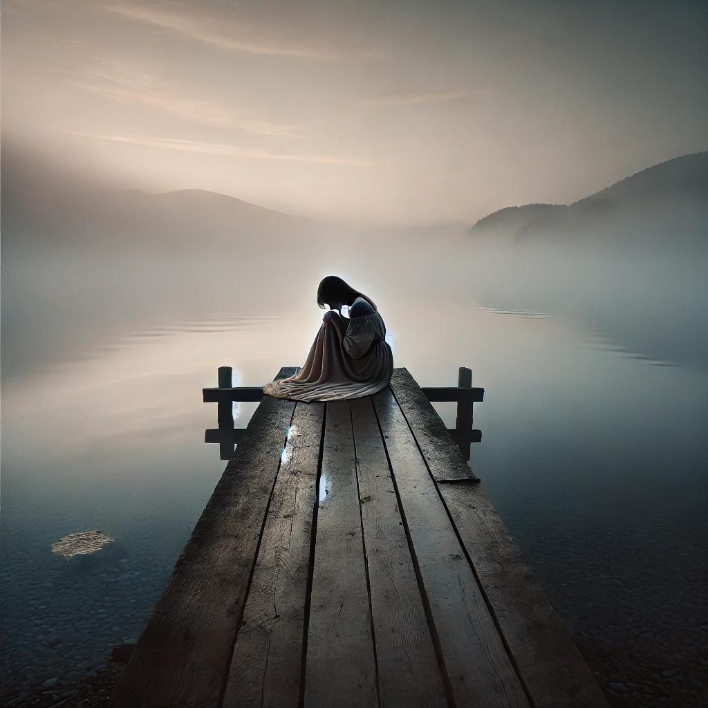 femme triste et seule car elle est dans une relation toxique