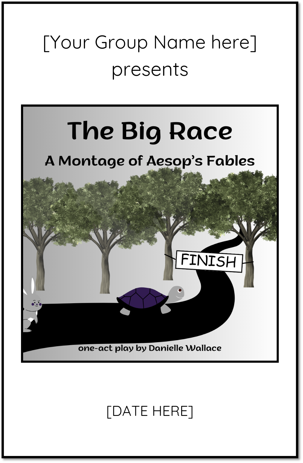The Big Race play program cover homeschooldrama.com