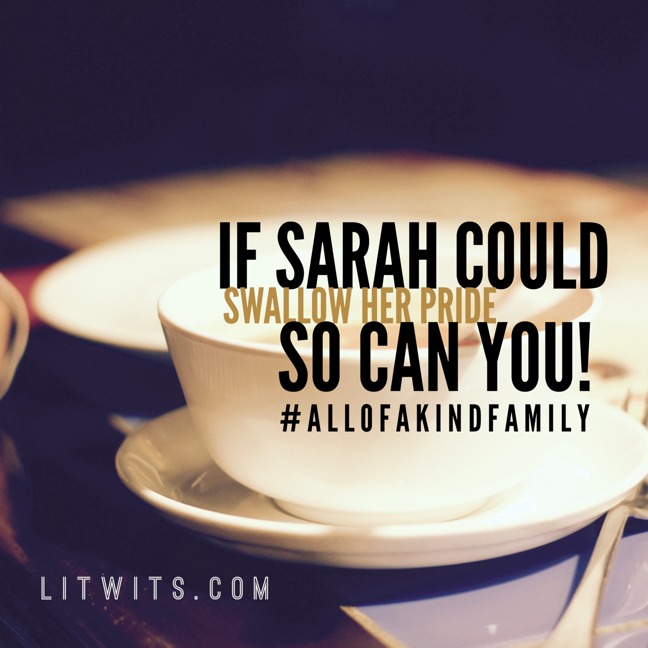 A character lesson from ALL-OF-A-KIND FAMILY by Sydney Taylor - "If Sarah could swallow he rpride, so can you!" - from LitWits Workshops