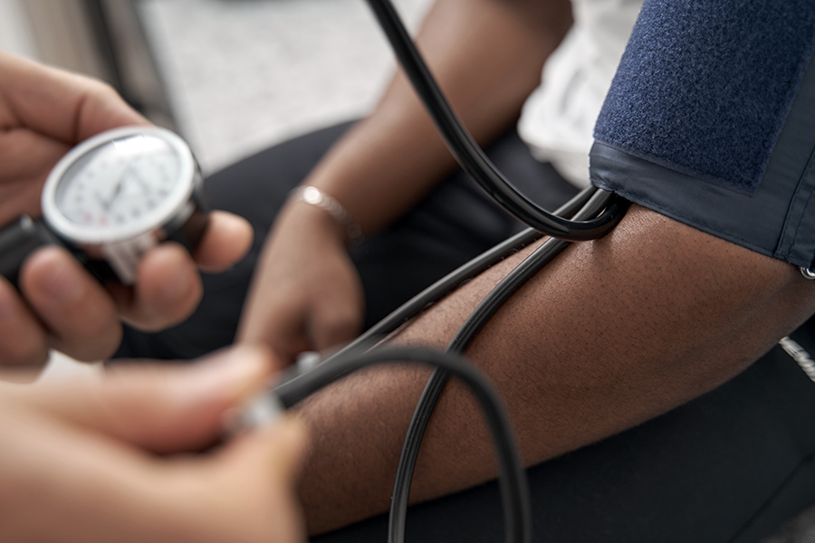 blood pressure reading at clinic