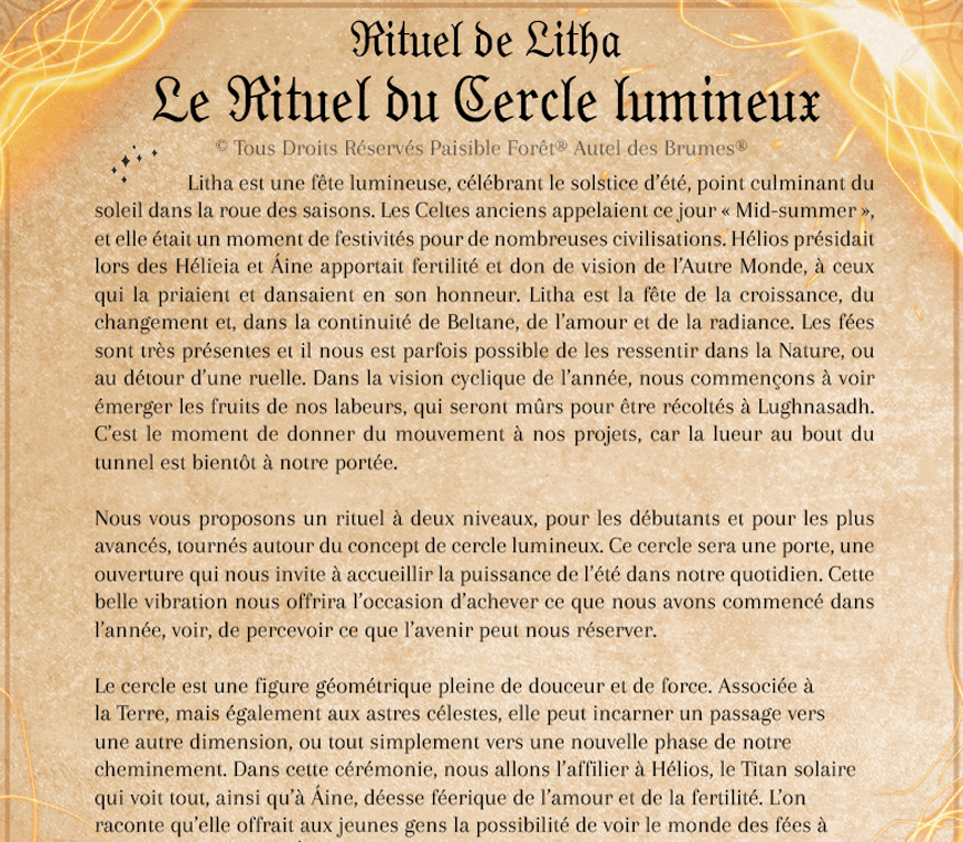 Extrait Rituel Litha
