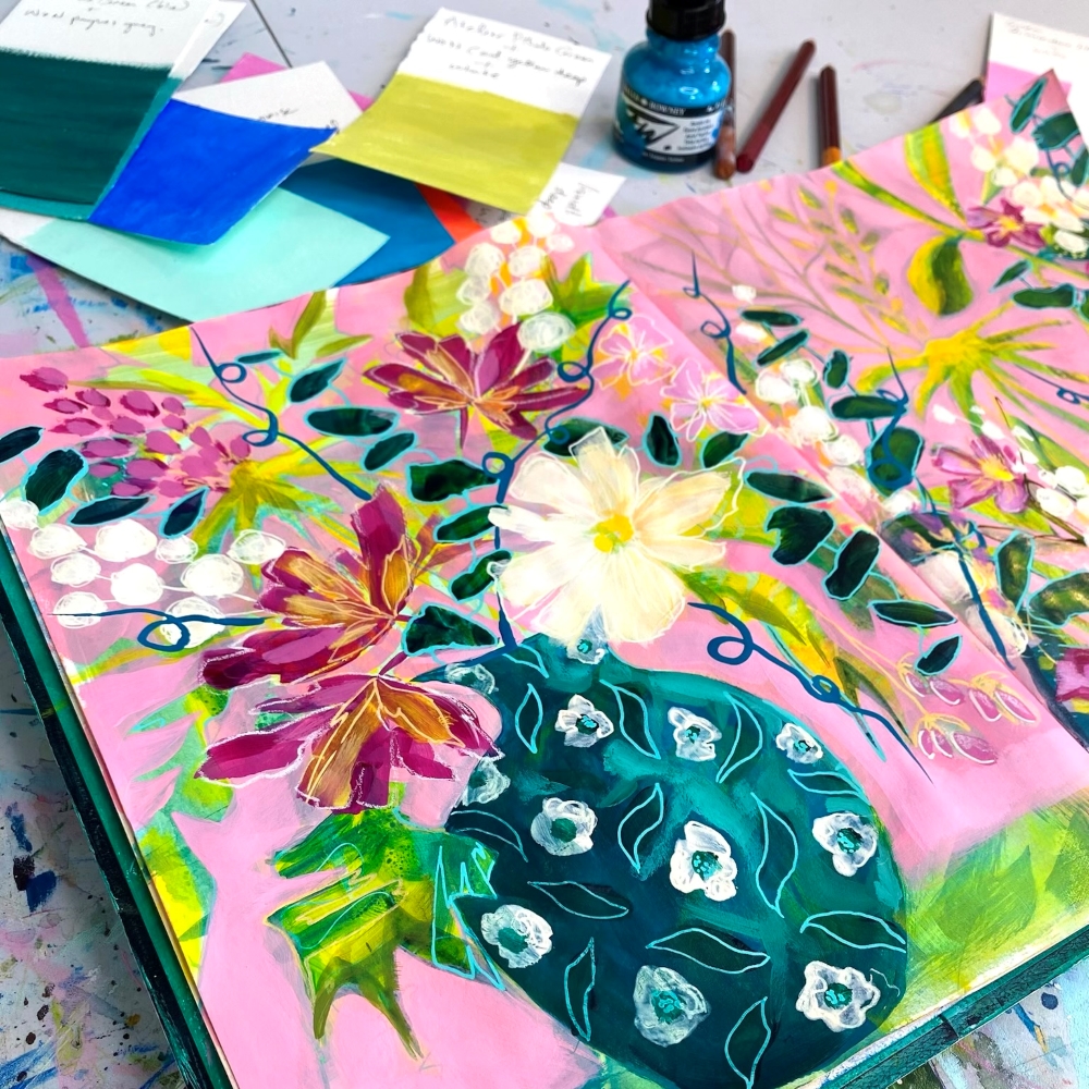 sketchbooks and swatches for creative boost