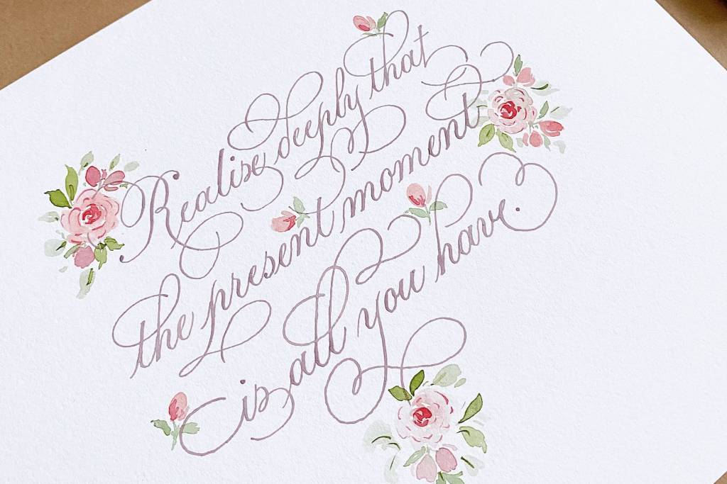 Calligraphy Flourished Quote