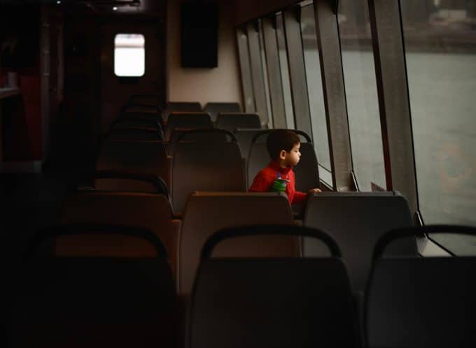 child on ferry