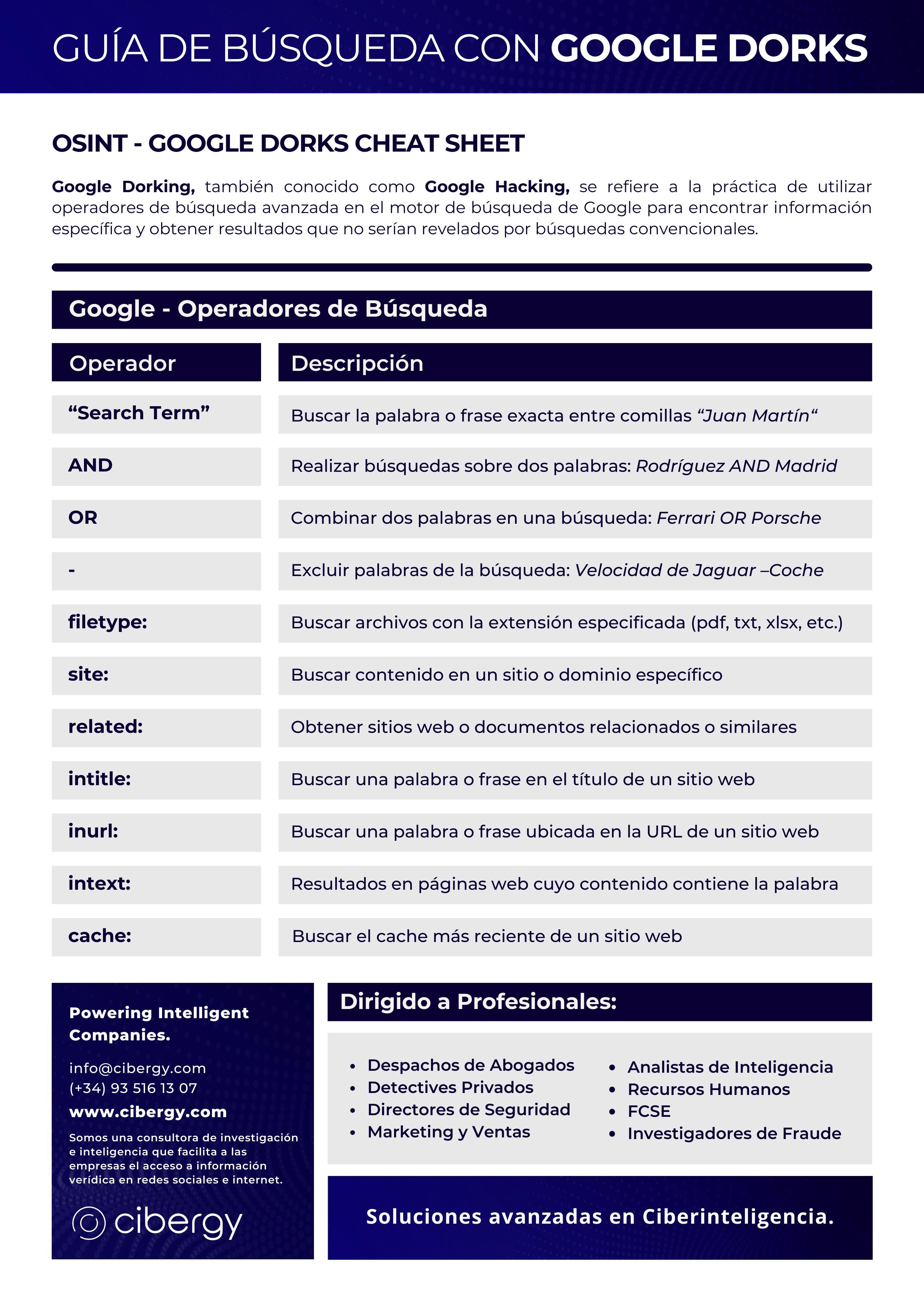 Google Dorks Guía