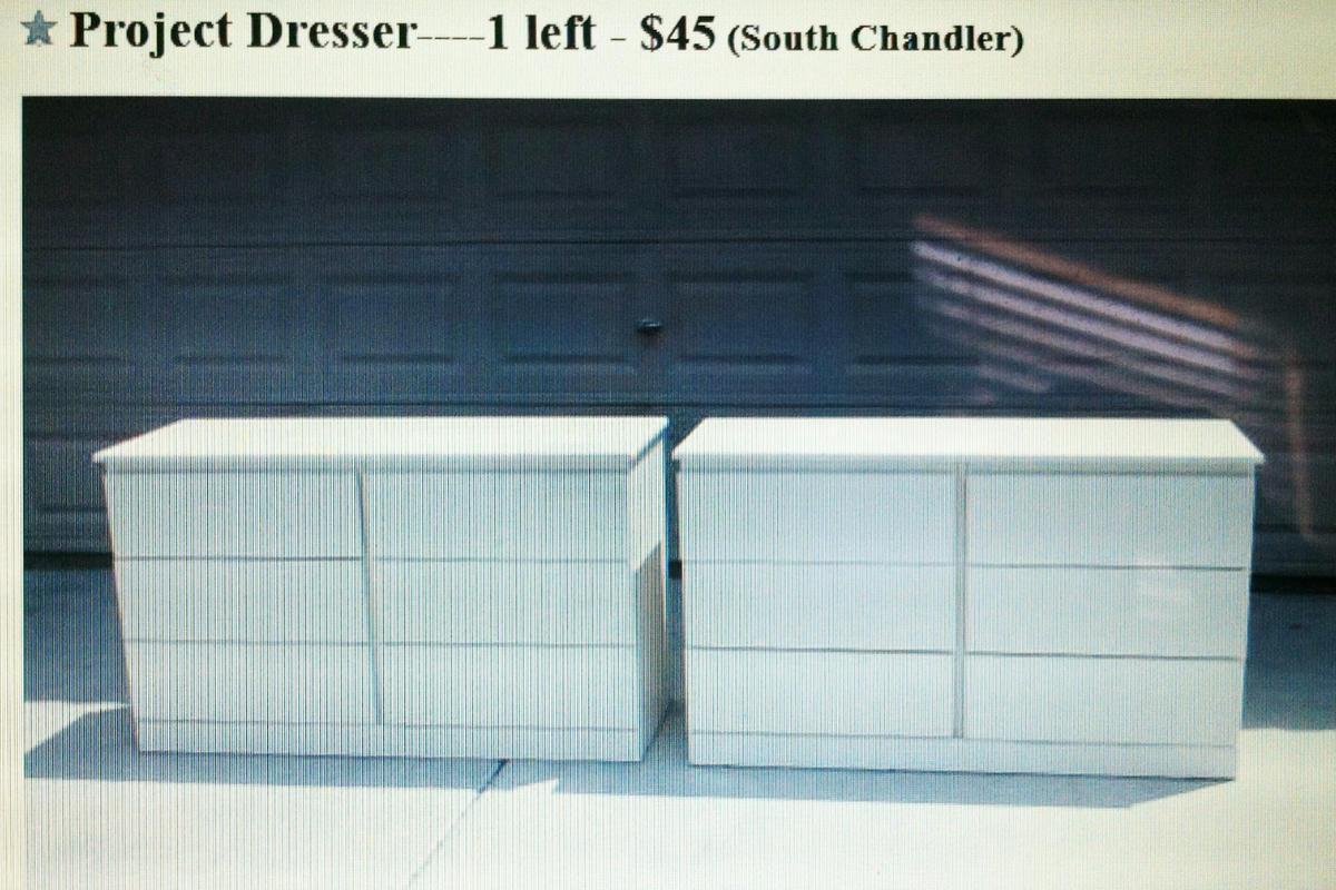 craigslist ad for dresser
