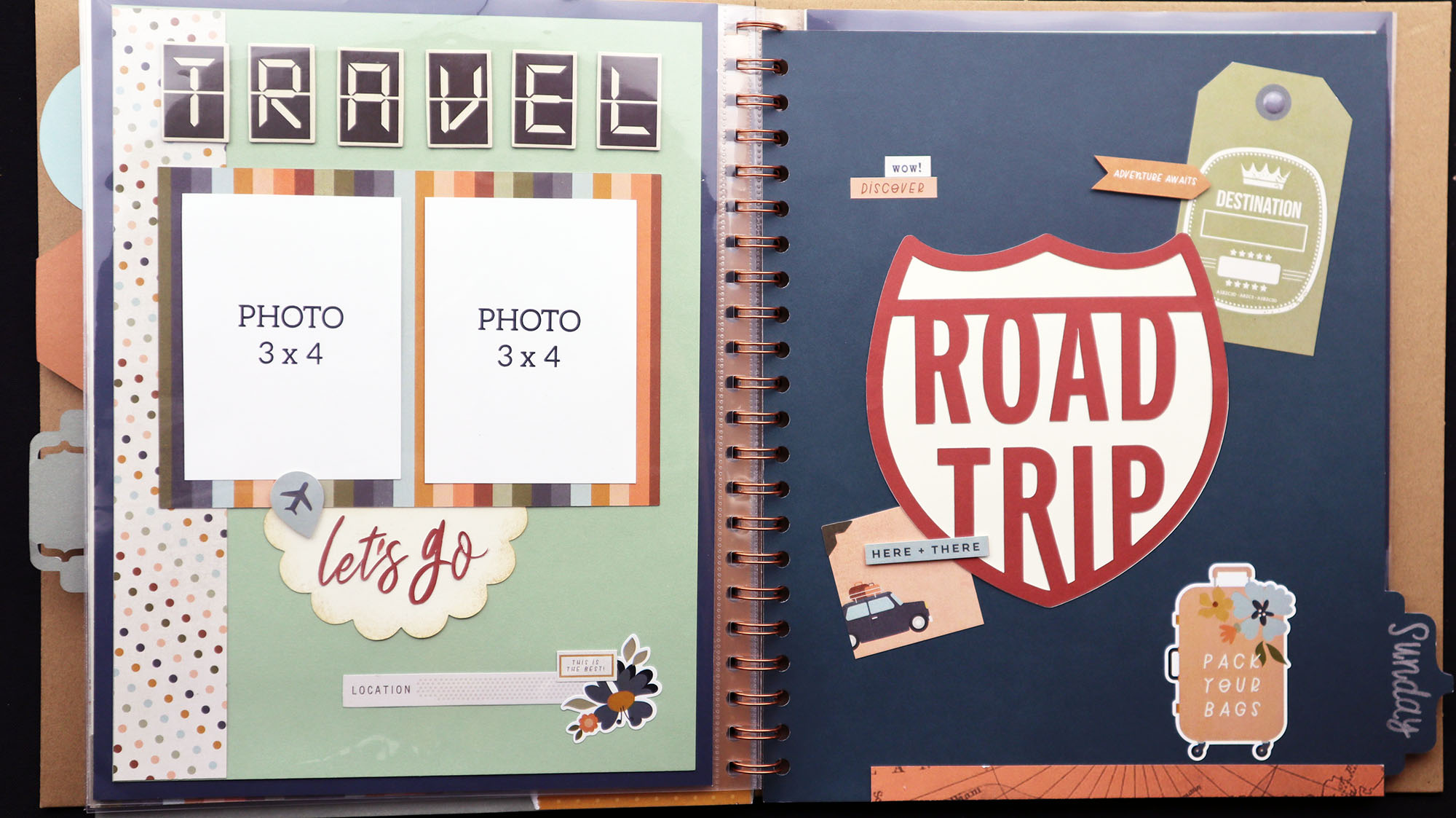 travel scrapbook album p3, thescrapbookschool.com