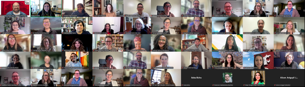 Zoom screen with people