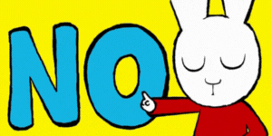 Simon le lapin qui fait non