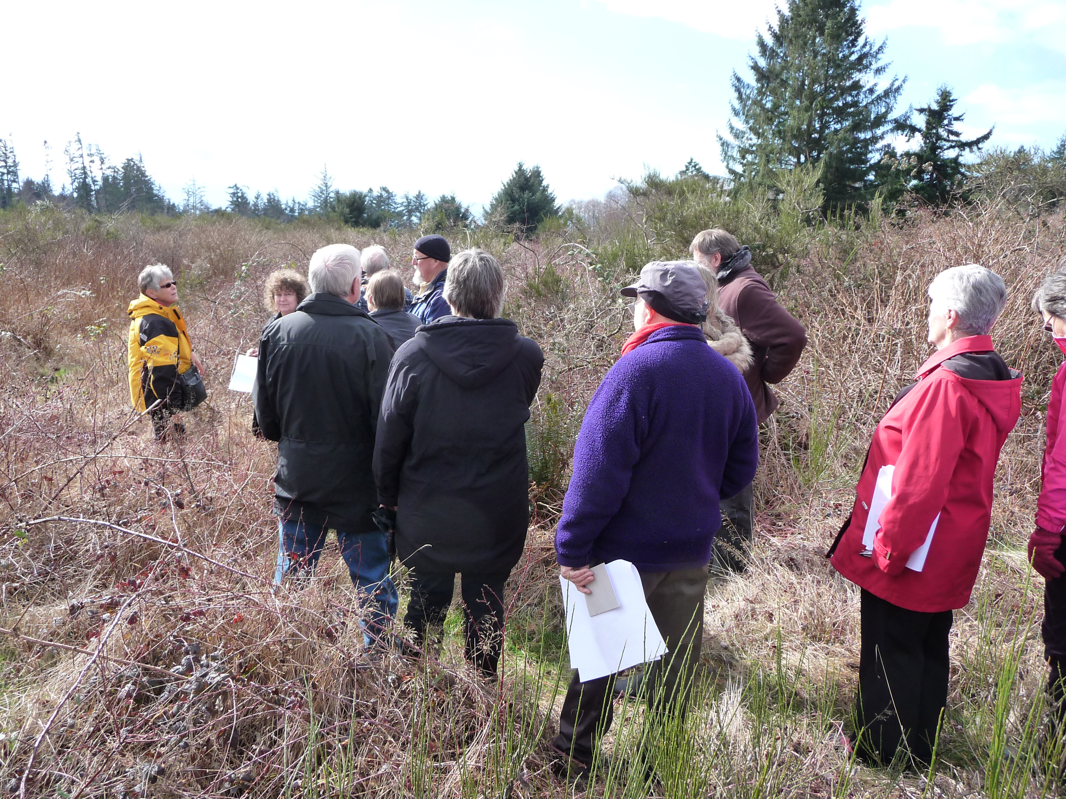 Founding members look at a potential site