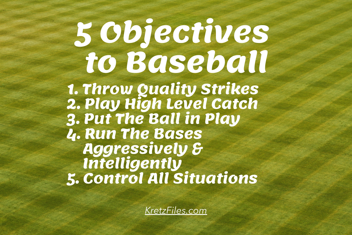 5 objectives for coaching baseball