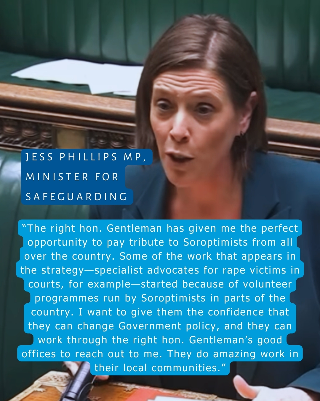 Jess Phillips MP on Soroptimist