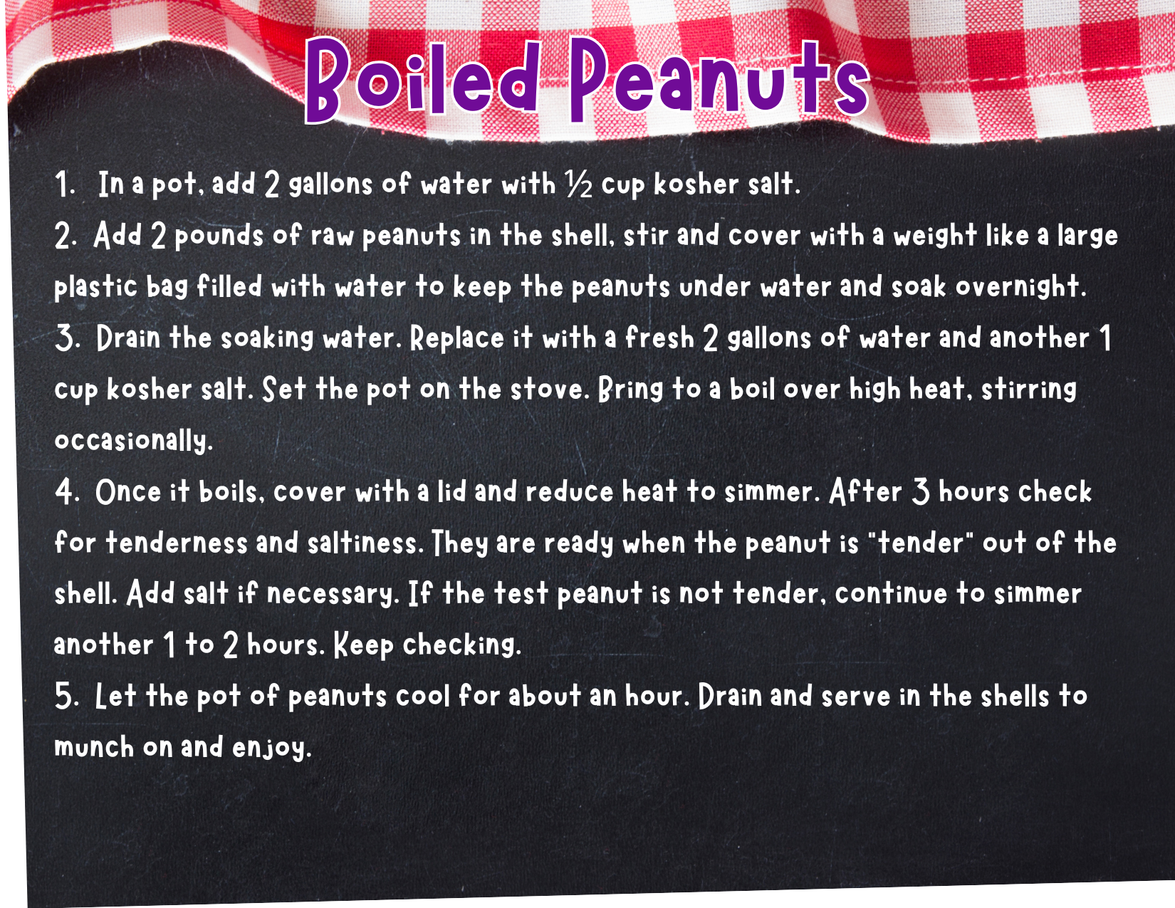 Boiled peanut recipe