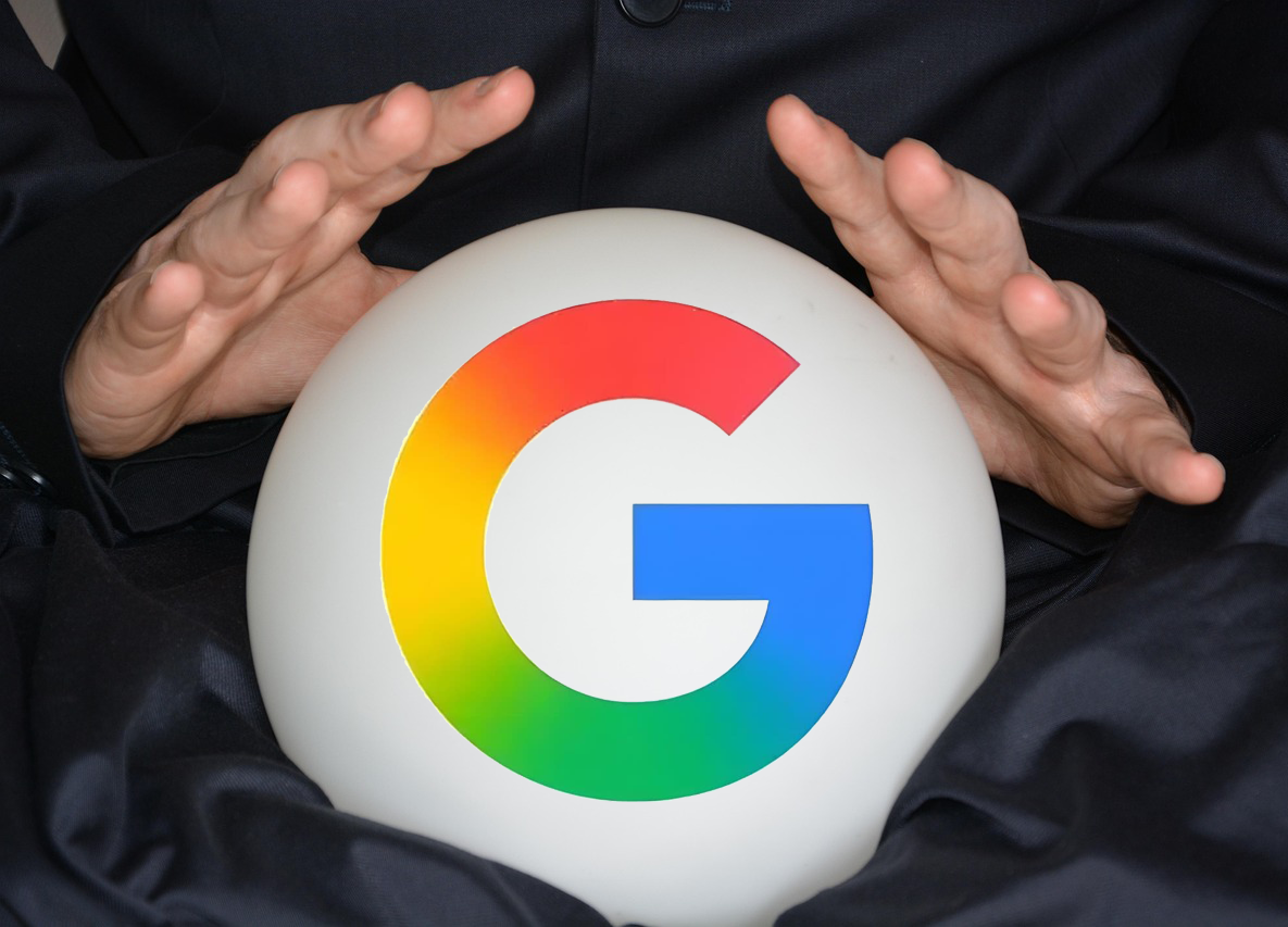 crystal ball with Google's logo on it