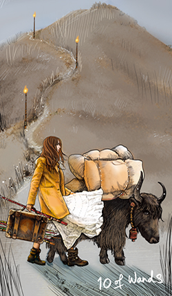 Ten of Wands from The Light Seer's Tarot