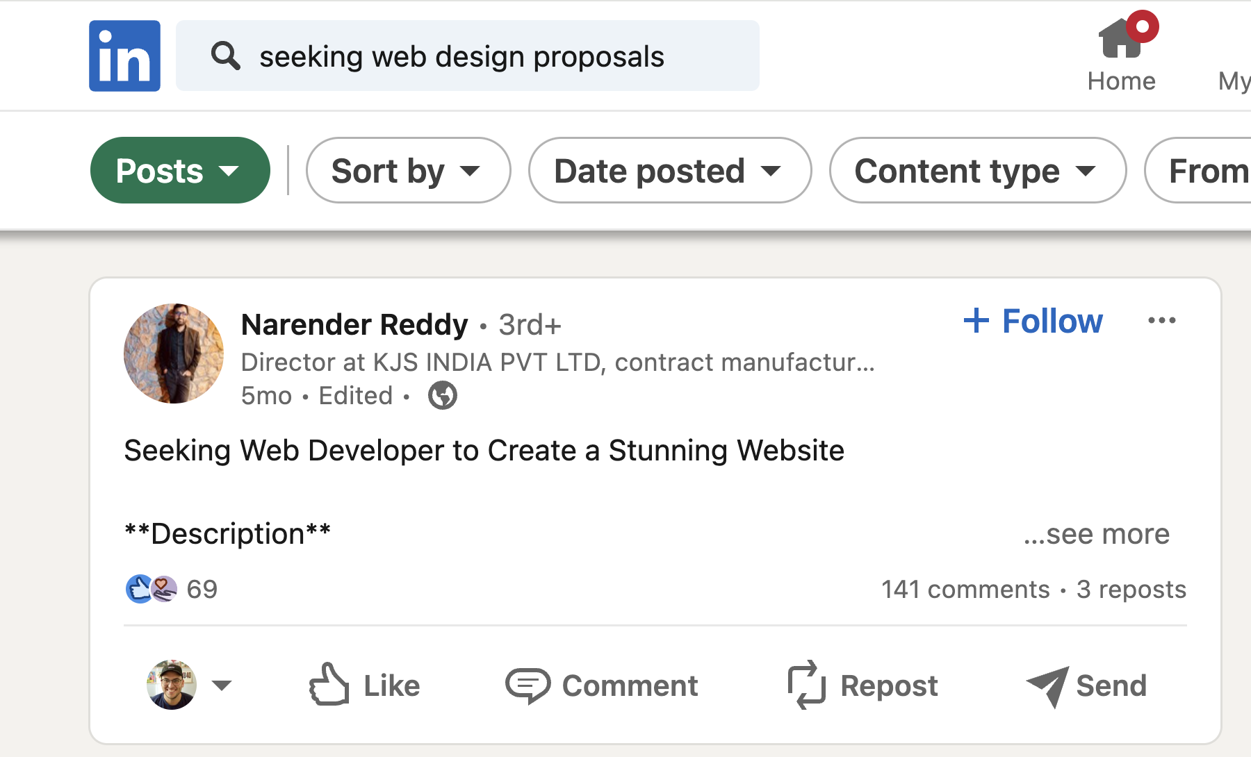 How to find client seeking agencies on LinkedIn 
