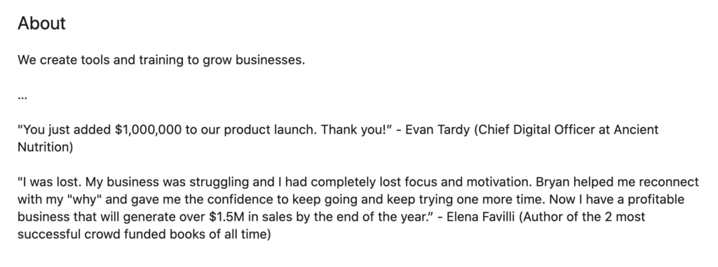 LinkedIn Profile Tips - Add a Testimonial