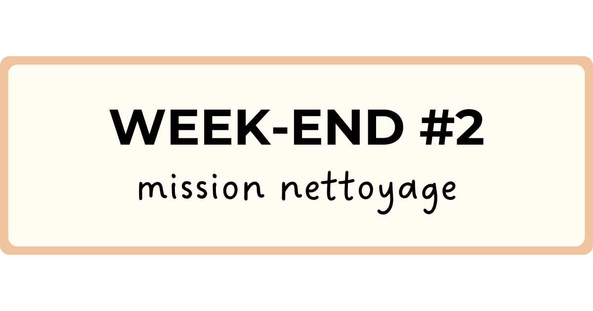 Week-end #2 Mission nettoyage