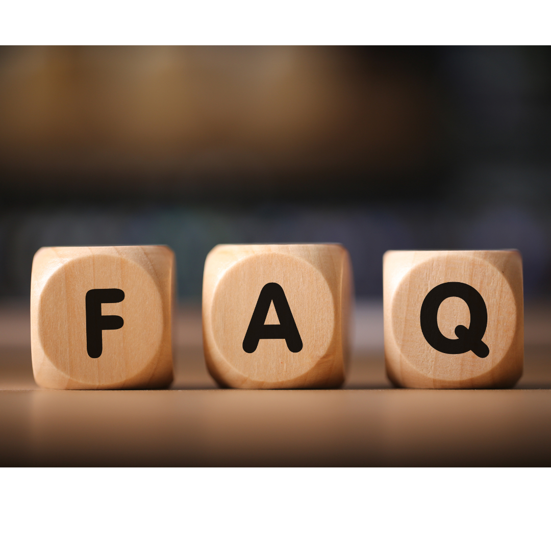 wooden blocks that have the letters FAQ