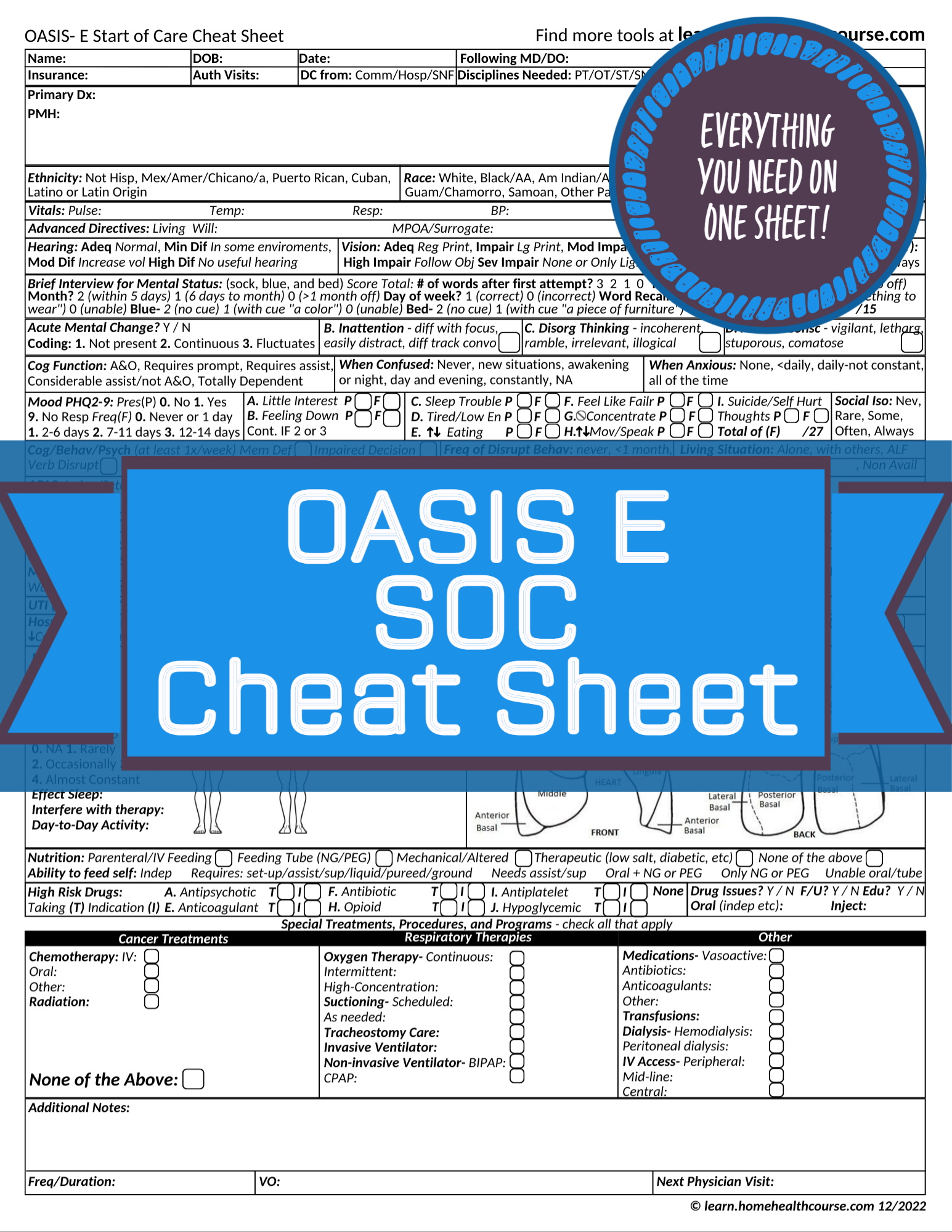 OASIS E SOC Cheat Sheet