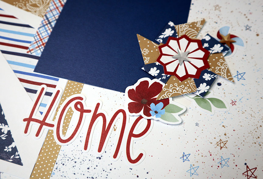 embellishment clusters with stickers, thescrapbookschool.com