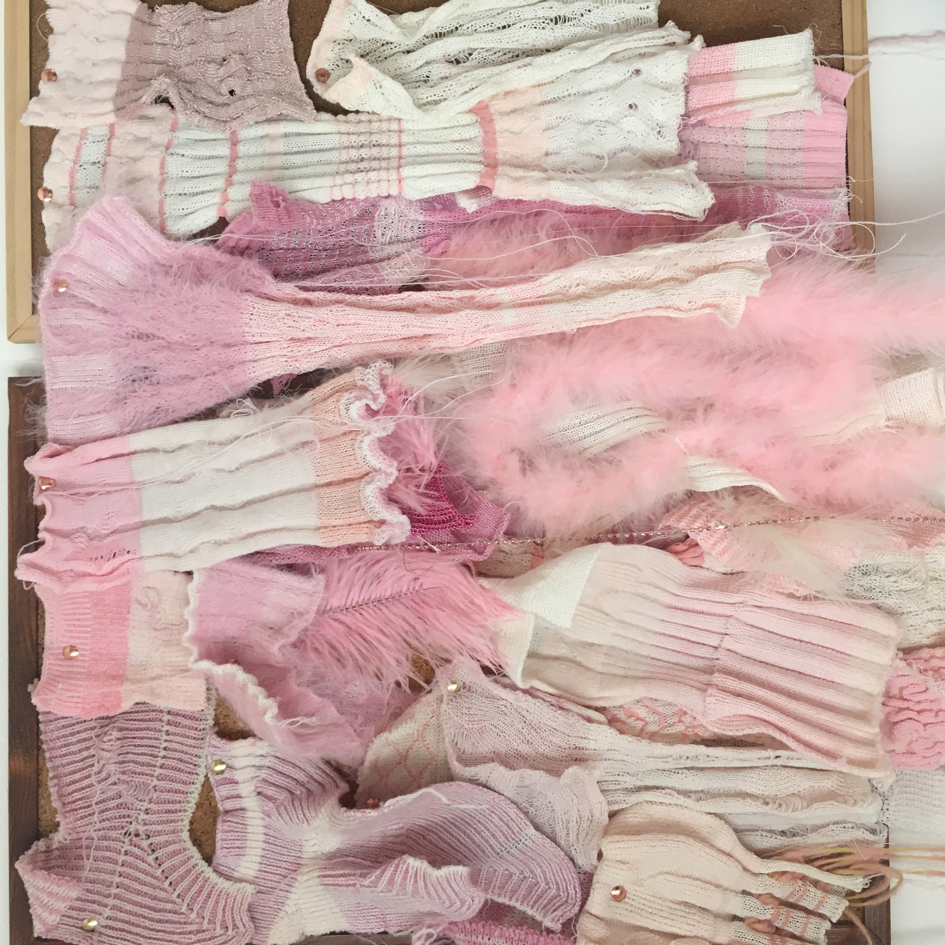 machine knitted fabric swatches 