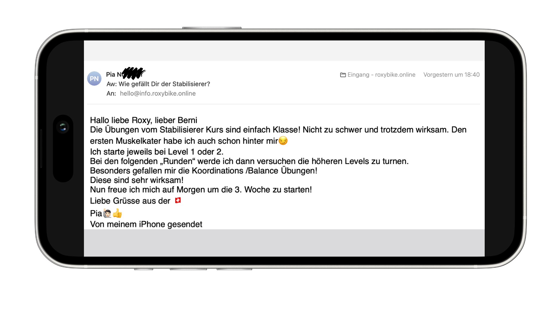 Roxybike Erfahrungsbericht Stabilisierer Krafttraining Koordination