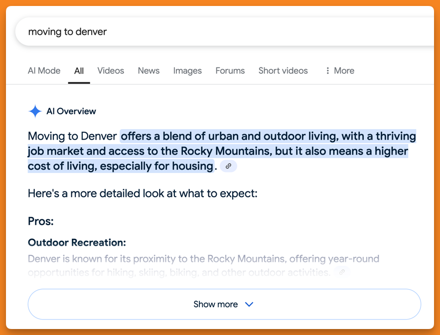 moving to denver AIO