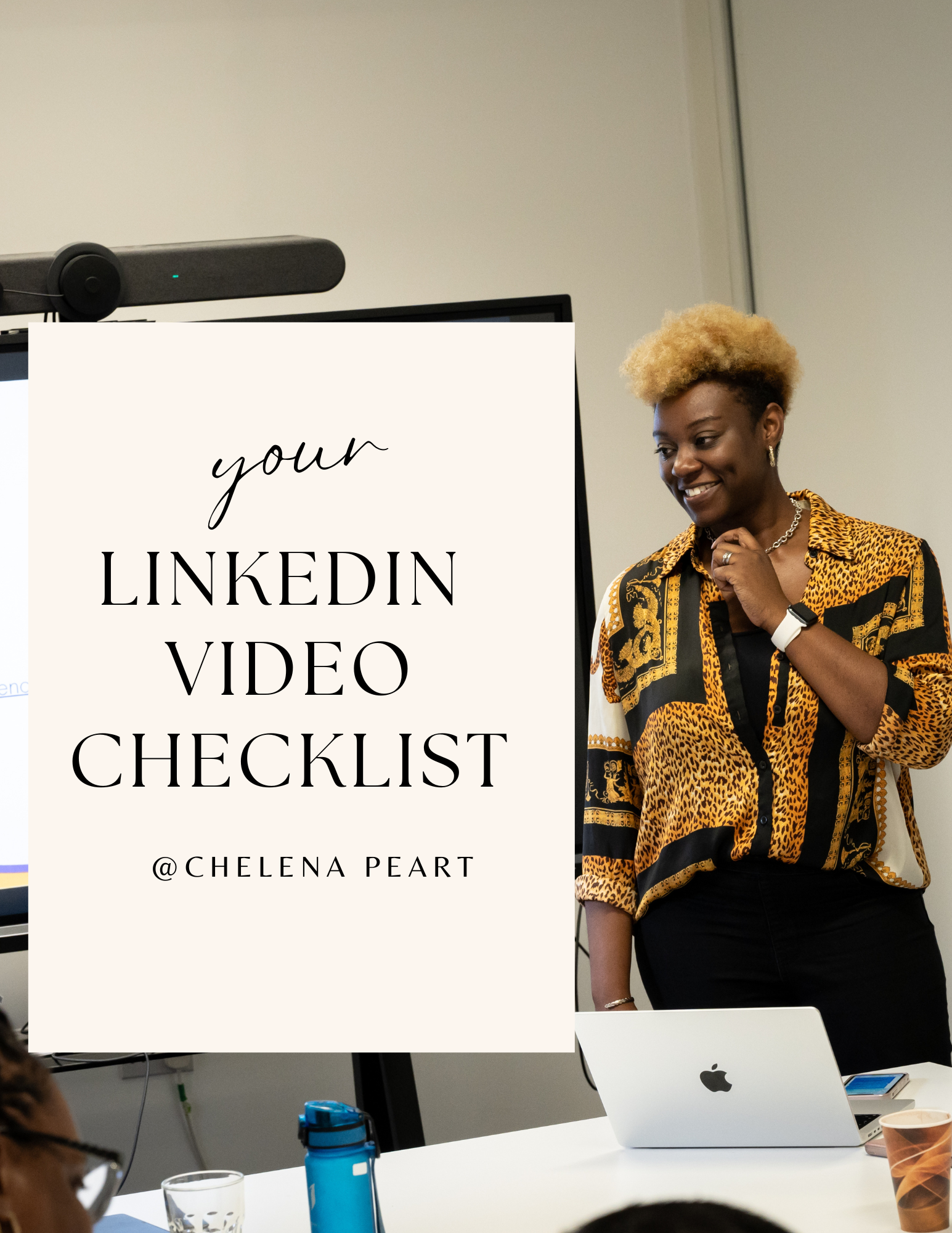 Chelena Peart delivering a training on using LinkedIn for business 